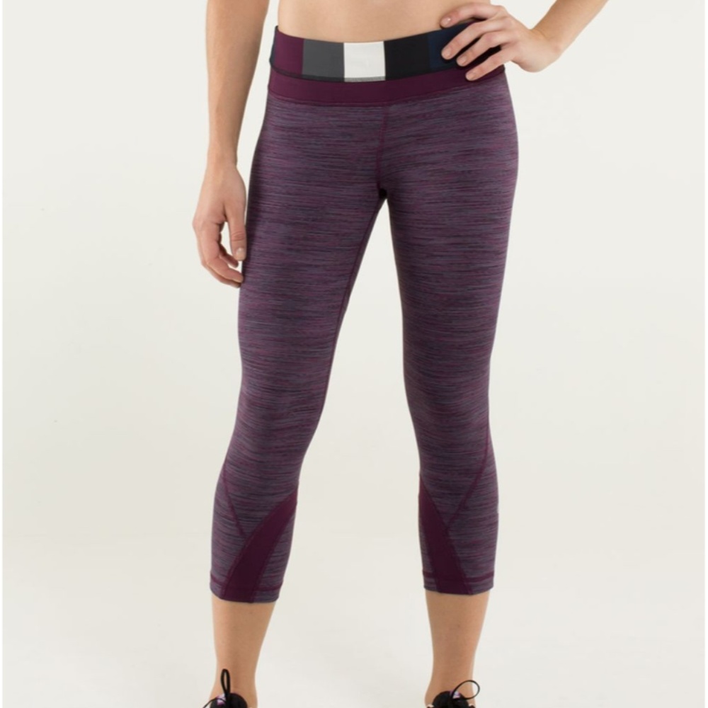 Lululemon Inspire Crop II Wee Are From Space Plum